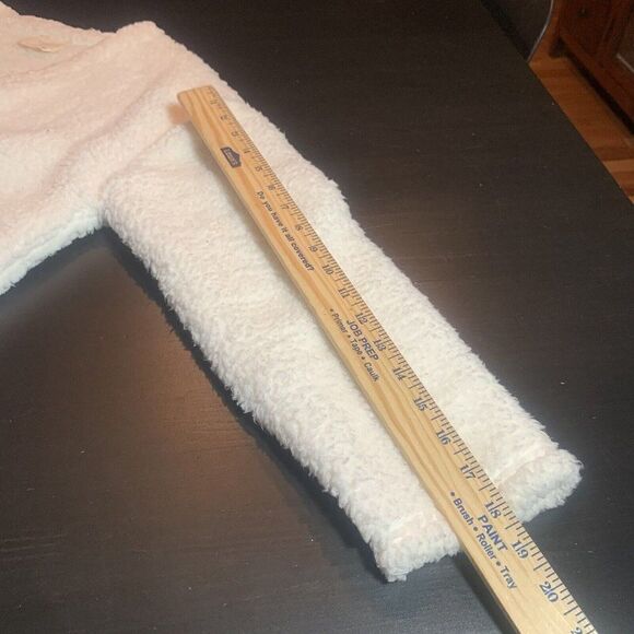 White teddy cardigan sweater Francescas Harmony Harper Heritage size small - Picture 6 of 9